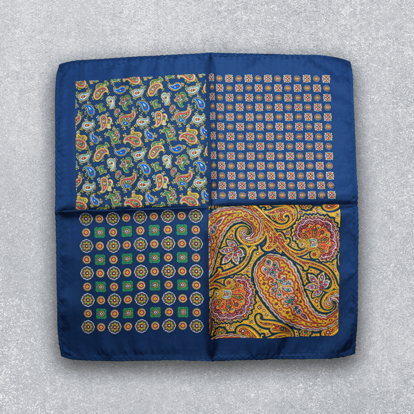 elegant satin pocket square in a rich color, perfect for formal occasions.
