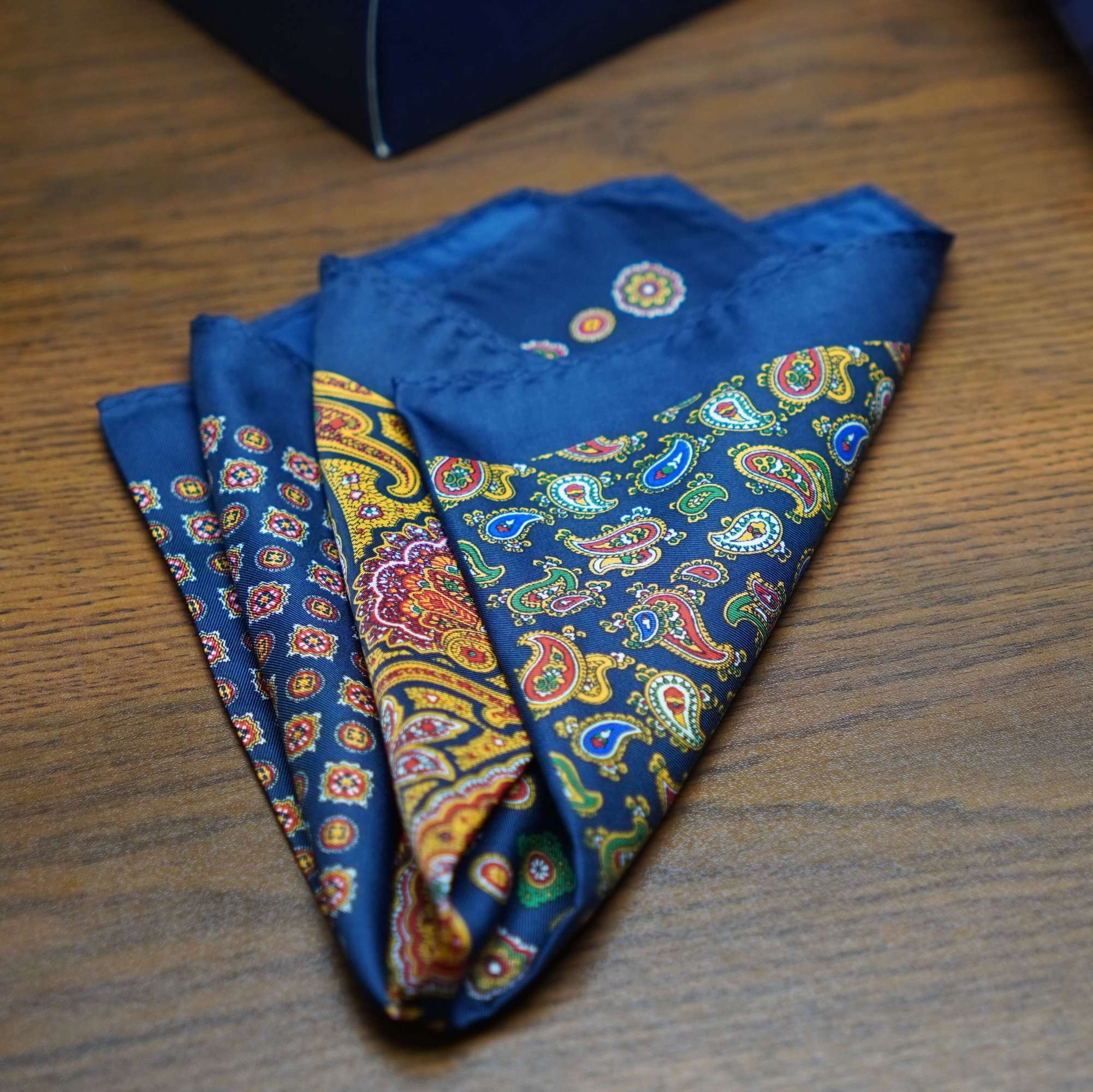 Navy Mixed Polka & Paisley - Image 3