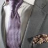 Black & Pink Checkered Silk Tie