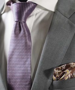 Black & Pink Checkered Silk Tie
