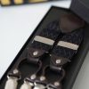 6 Clip Y Suspender Black