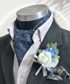 Navy Paisley