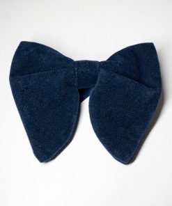 Navy Velvet Butterfly Bow Tie