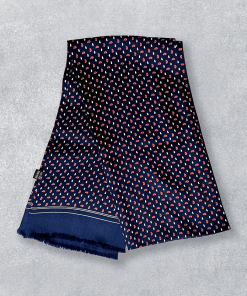 Indigo Paisley Silk Scarf